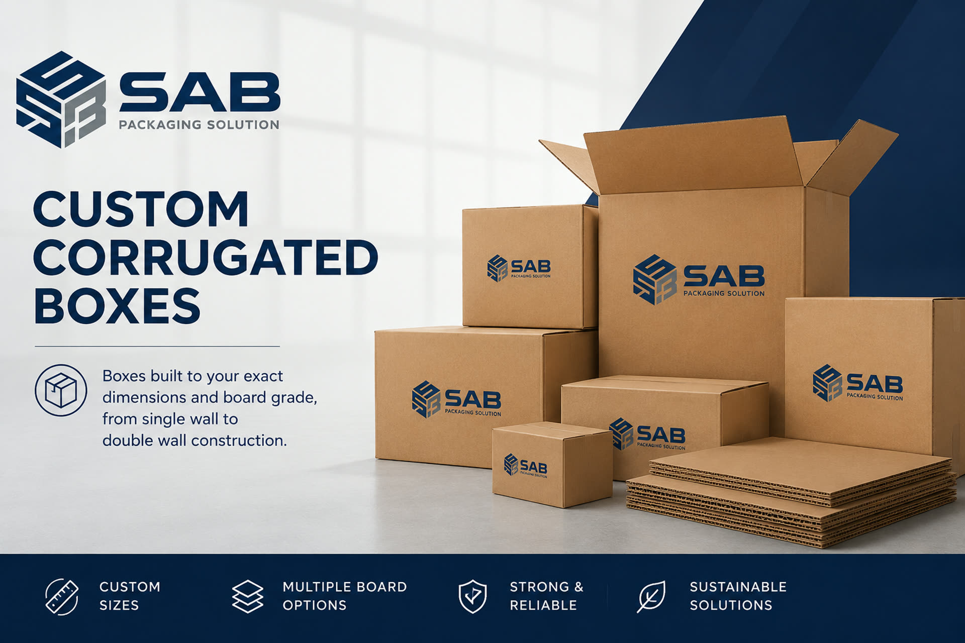 Printed corrugated packaging samples